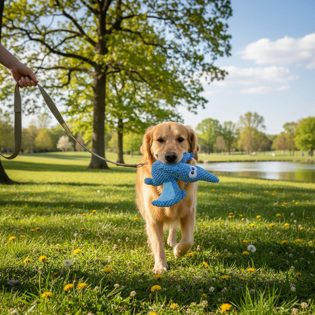 Dinosaur Plush Dog Toy