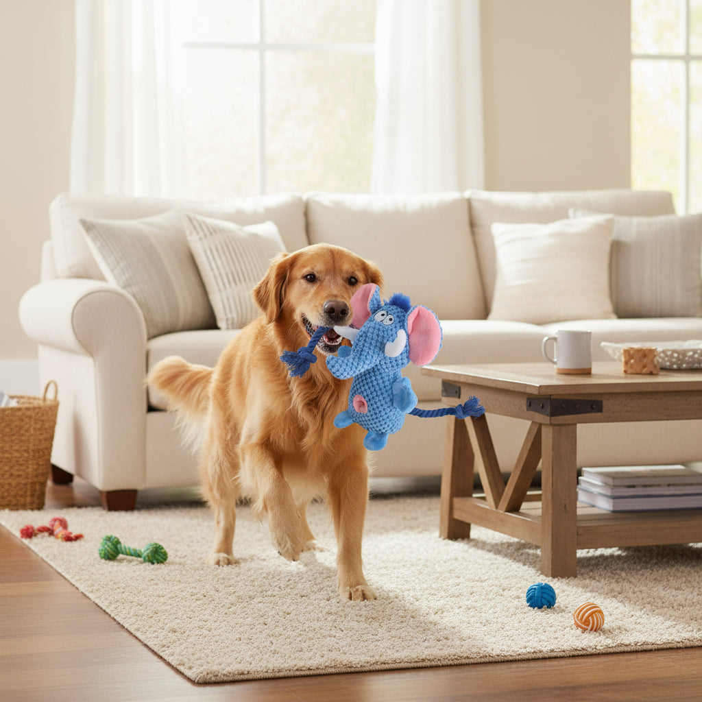 Squeaky Plush Food Hidden Dog Toy