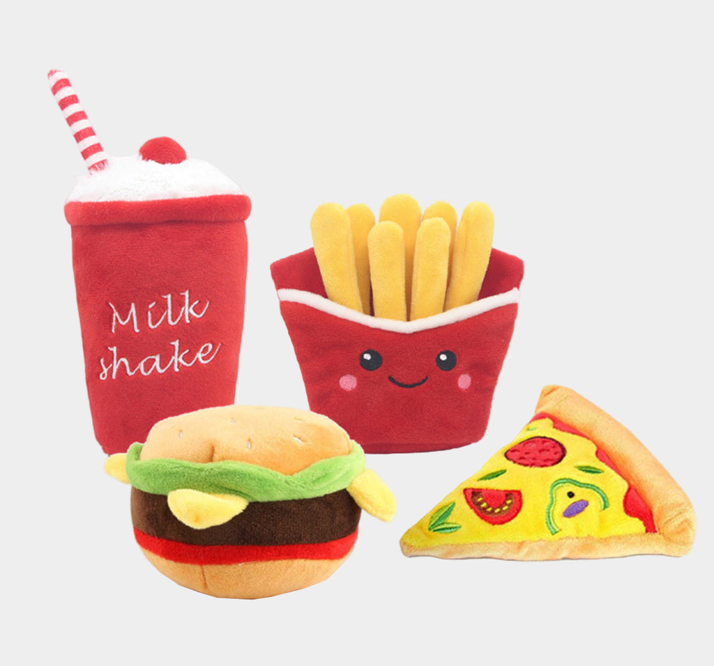 Plush Pet Toy Hamburg Pizza Chips