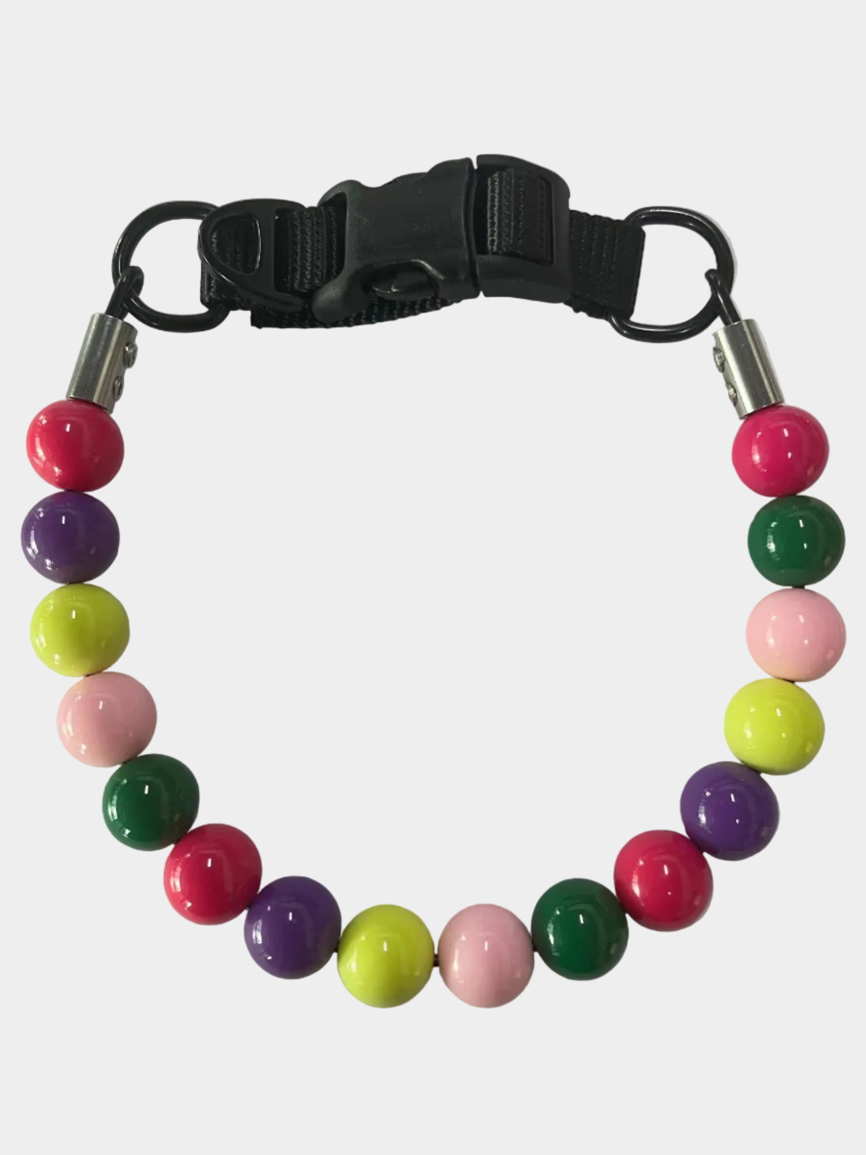 Personalized Custom Name Silicone Non-toxic Beaded Adjustable Pet Collar