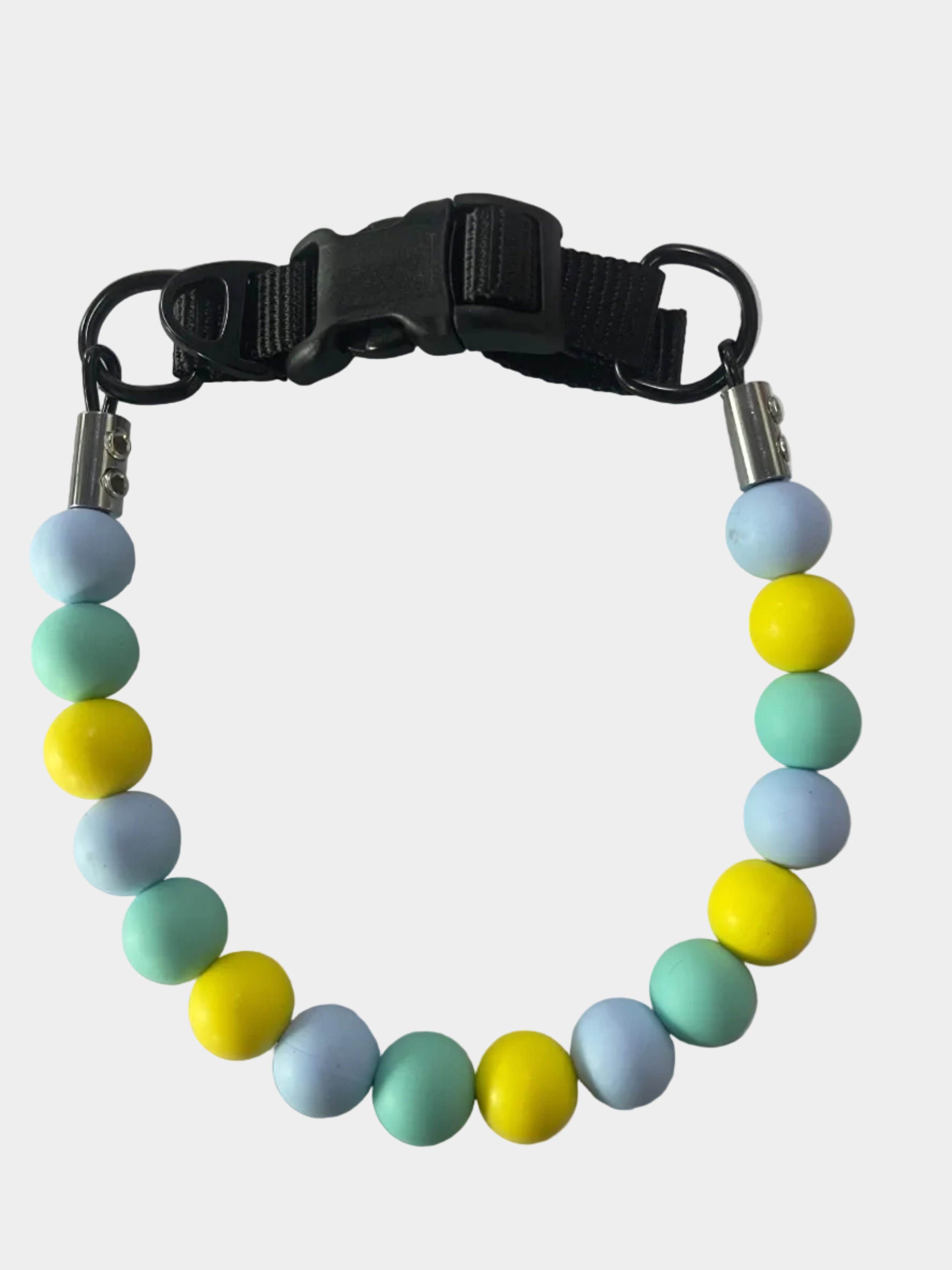 Personalized Custom Name Silicone Non-toxic Beaded Adjustable Pet Collar
