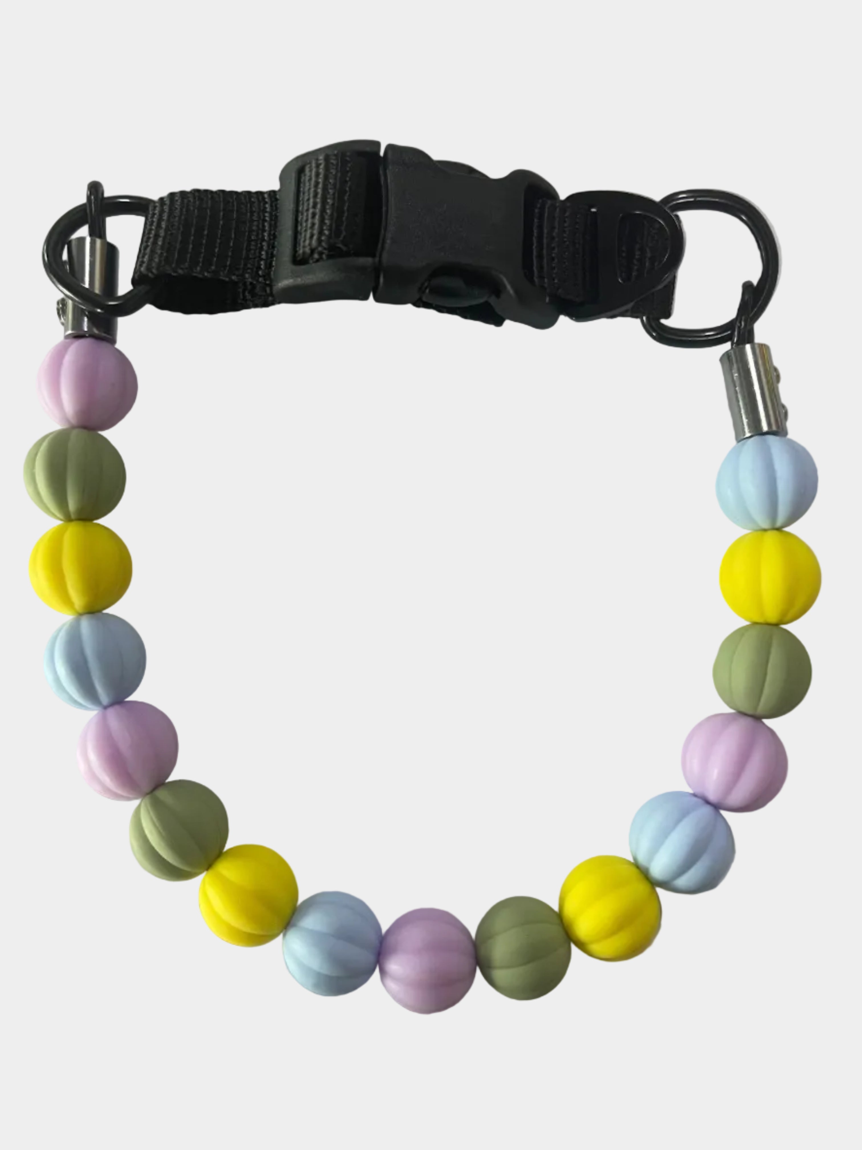 Personalized Custom Name Silicone Non-toxic Beaded Adjustable Pet Collar