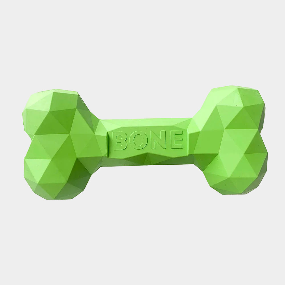 Durable Rubber Bone Dog Toy for Aggressive Chewers, Interactive Teething Chew Toy for Small Medium Breeds