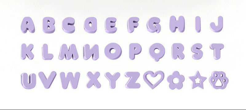 Non-toxic Waterproof Adjustable Dog Collar with Cute Silicone Letters