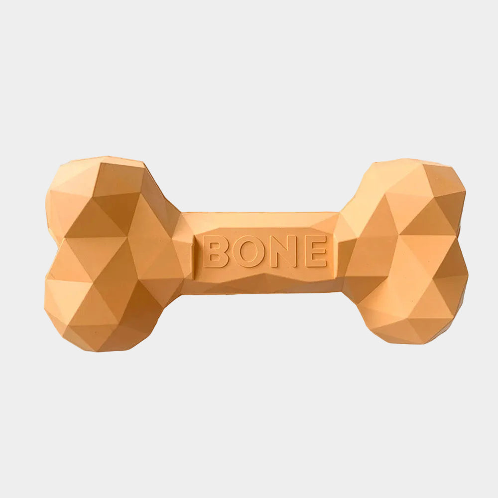 Durable Rubber Bone Dog Toy for Aggressive Chewers, Interactive Teething Chew Toy for Small Medium Breeds