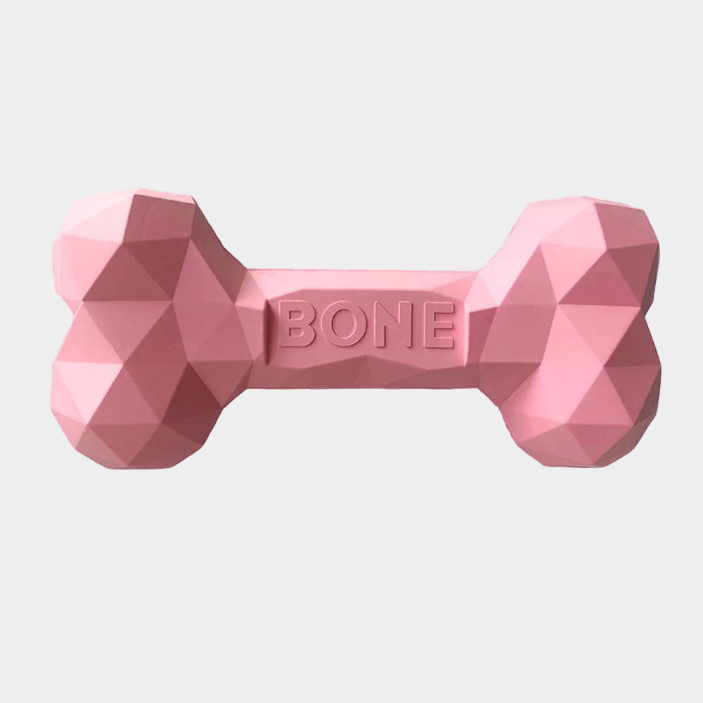 Durable Rubber Bone Dog Toy for Aggressive Chewers, Interactive Teething Chew Toy for Small Medium Breeds
