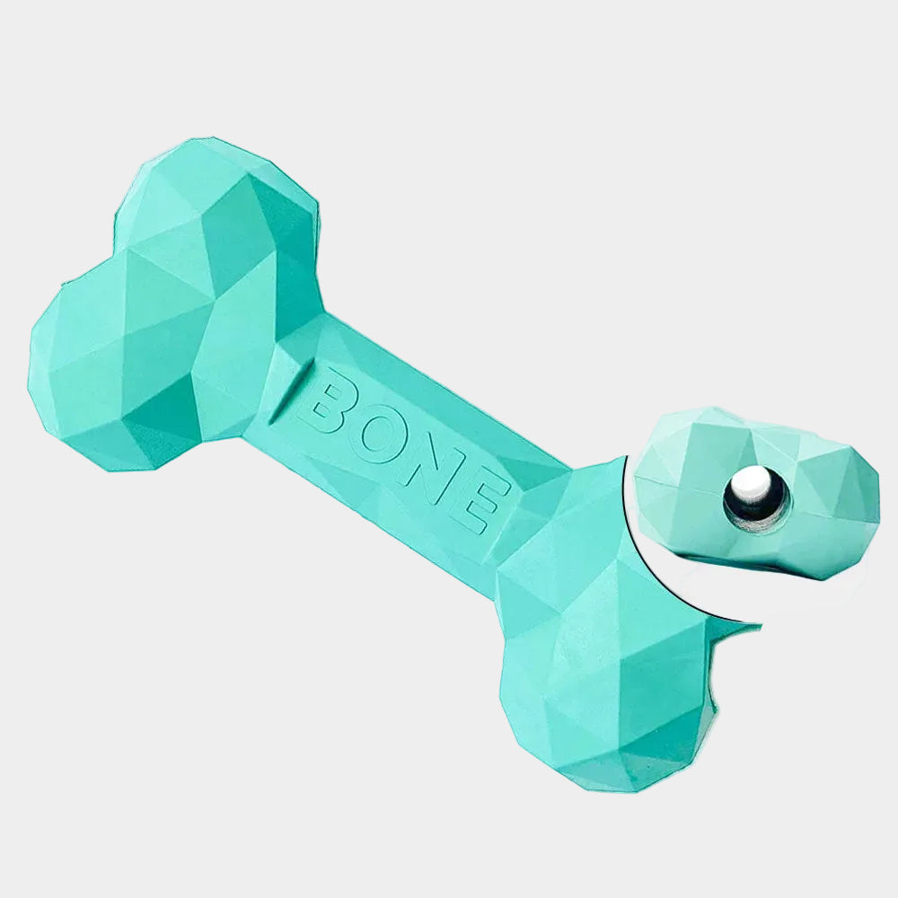 Durable Rubber Bone Dog Toy for Aggressive Chewers, Interactive Teething Chew Toy for Small Medium Breeds