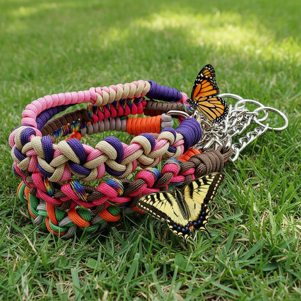 Paracord Handmade Chain Dog Collar