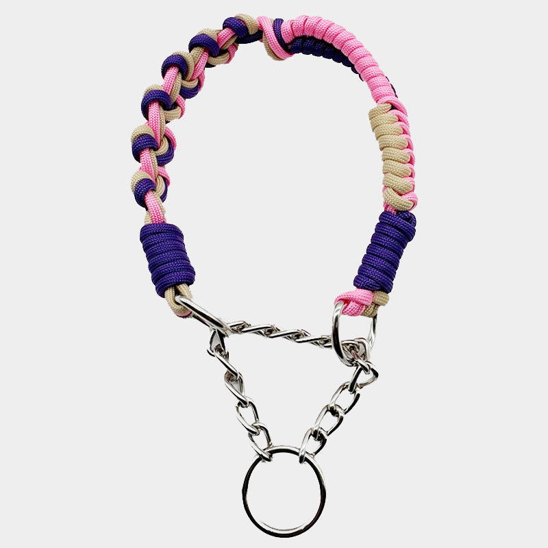 Paracord Handmade Chain Dog Collar