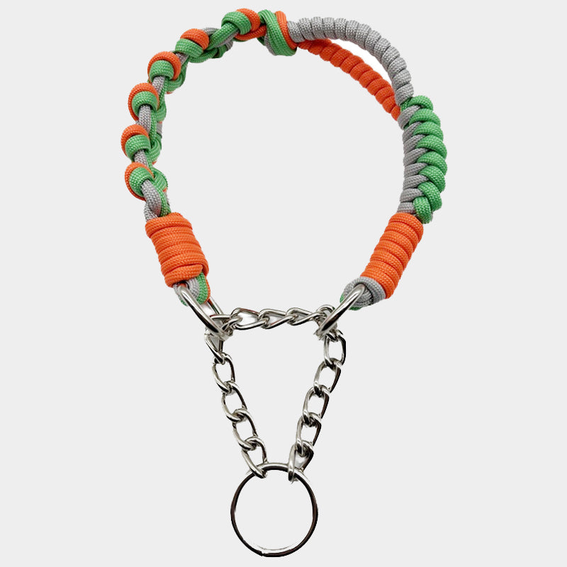Paracord Handmade Chain Dog Collar